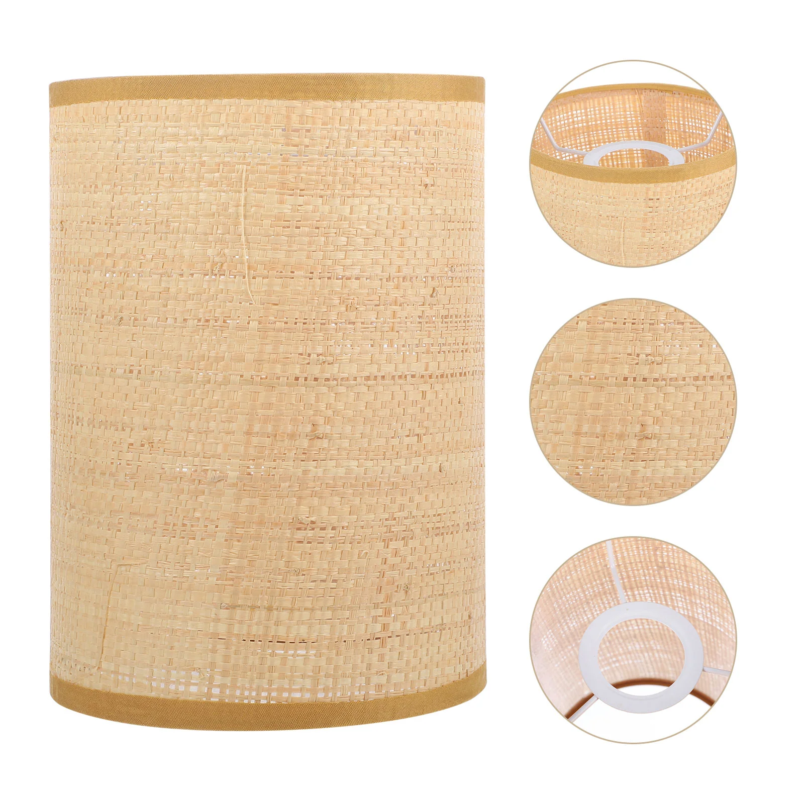 

Desk Lamp Shade E27/E14 Rattan Lampshade Rustic Country Lamp Shade Light Cover
