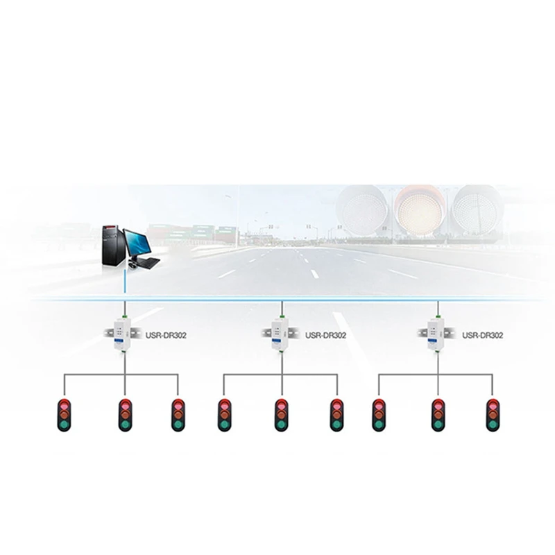 USR-DR302 Последовательный RS485 на DIN-рейку TCP IP-серверный модуль Ethernet-конвертер Modbus RTU в