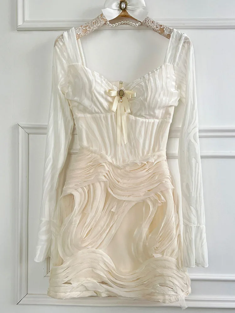 Эксклюзивное банкетное роскошное платье-трапеция облегающее женское