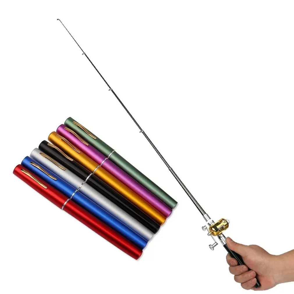 

Portable Pen Type Fishing Rod Aluminum Alloy Telescopic Fishing Pole Pocket Size Rod Outdoor Fishing Tackle Dropshipping