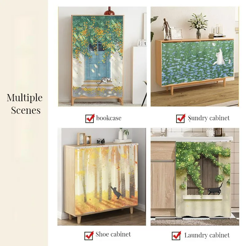 Пылезащитные Чехлы для шкафов зеркальные самоклеящиеся шторы шкафы обуви