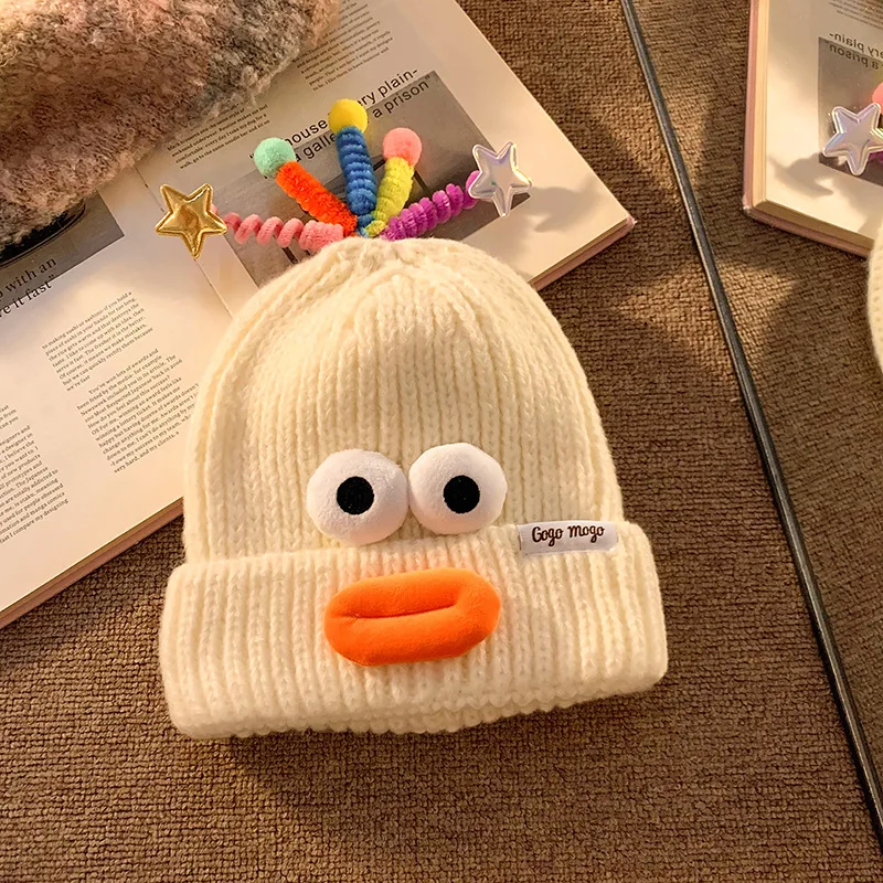 Женская Осенне-зимняя Вязаная Шапка-бини Теплая Уличная Стильная Защита Ушей