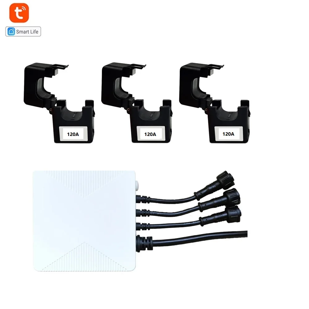 

Brand New Meters Accessories 3-Phase 80A Sensors 86x86x37mm Energy Monitoring Power Monitor Smart Home 100 ~ 240 VAC