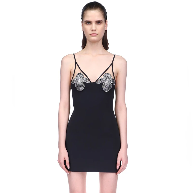 MSMUSI 2024 новое модное женское сексуальное облегающее мини-платье с тонкими