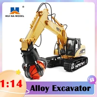huina 1571 rc truck 114 alloy remote control excavator cars trucks 2 4g gripper engineering vehicle electric cars toys for boys