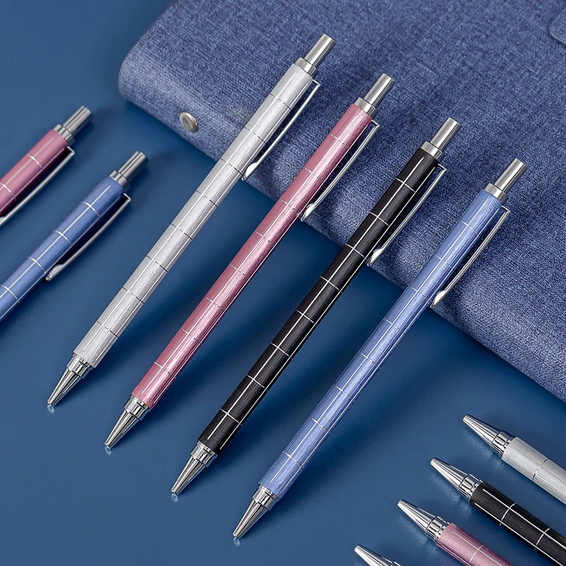 

4Pcs Simple 0.5/0.7mm Metal Mechanical Pencil Office School Writing Art Painting Tools Automatic Pencils Stationery Supplies