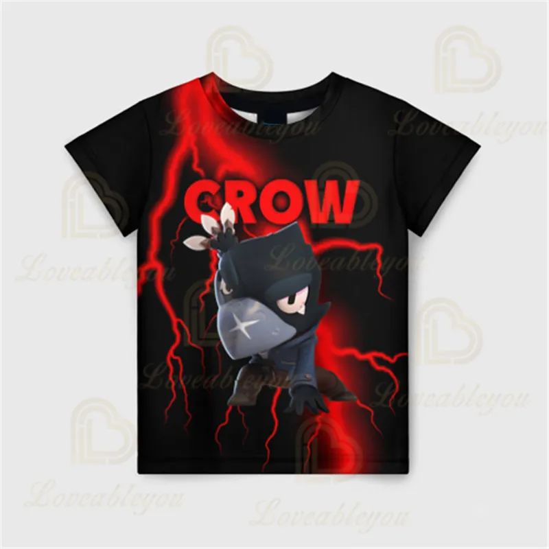 

Crow Raven T-shirt Tees Kids 3d Boys Girls Short Sleeve T Shirts Baby Clothes