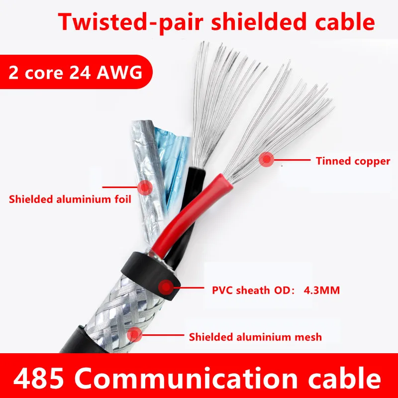 

5 метров 26AWG 24AWG 2-ядерный 4-ядерный 6-ядерный 8 core485 провод сигнала связи RVSP луженая медная стандартная проволока
