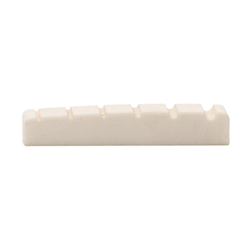 

Pre-Slotted Guitar Nuts Real Slotted Bone Nut Saddle for 6 String Bass Electric, Acoustic, Classical Guitar Durable