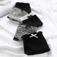 5pcs m xl cotton panties womens underwear fashion leopard print comfort briefs waist seamless underpants female lingerie