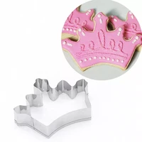 3d princess crown mold stainless steel biscuit cookie cutter baking mould king queen party dessert die cake baking tools