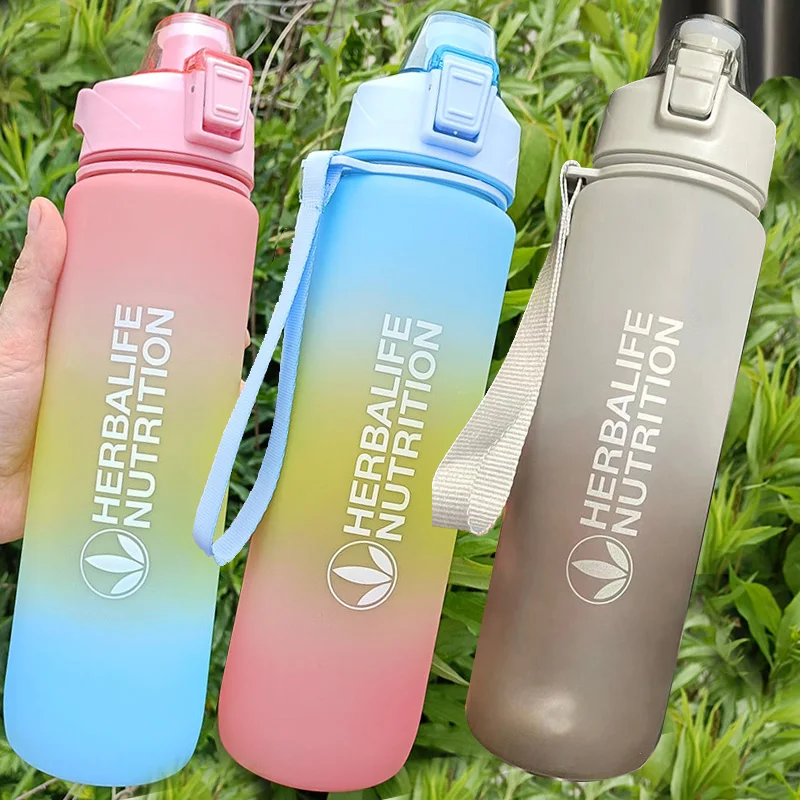 

Новинка, Herbalife Nutrition, 1100 мл, градиентный спортивный чайник для занятий спортом на открытом воздухе, чашка для занятий спортом в космосе, поп-бутылка с крышкой и соломинкой