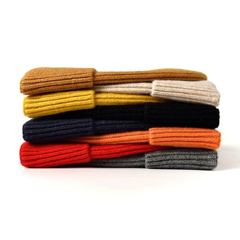 Мужские теплые зимние шапки толстая вязаная шапка для женщин мягкие шапочки с