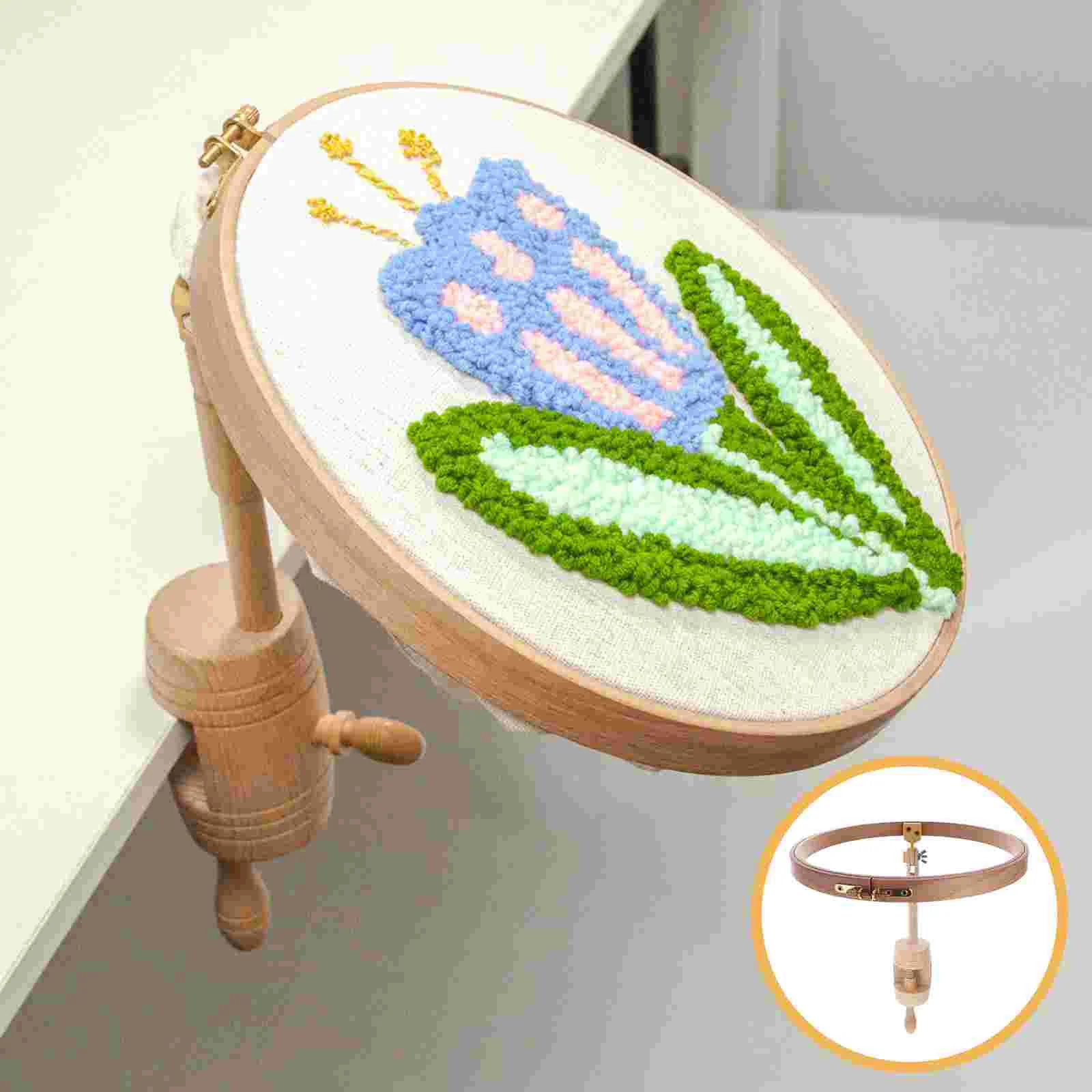 

1pc Durable Adjustable Cross Stitch Embroidery Stitchwork Shelf Holder Hoop Rack