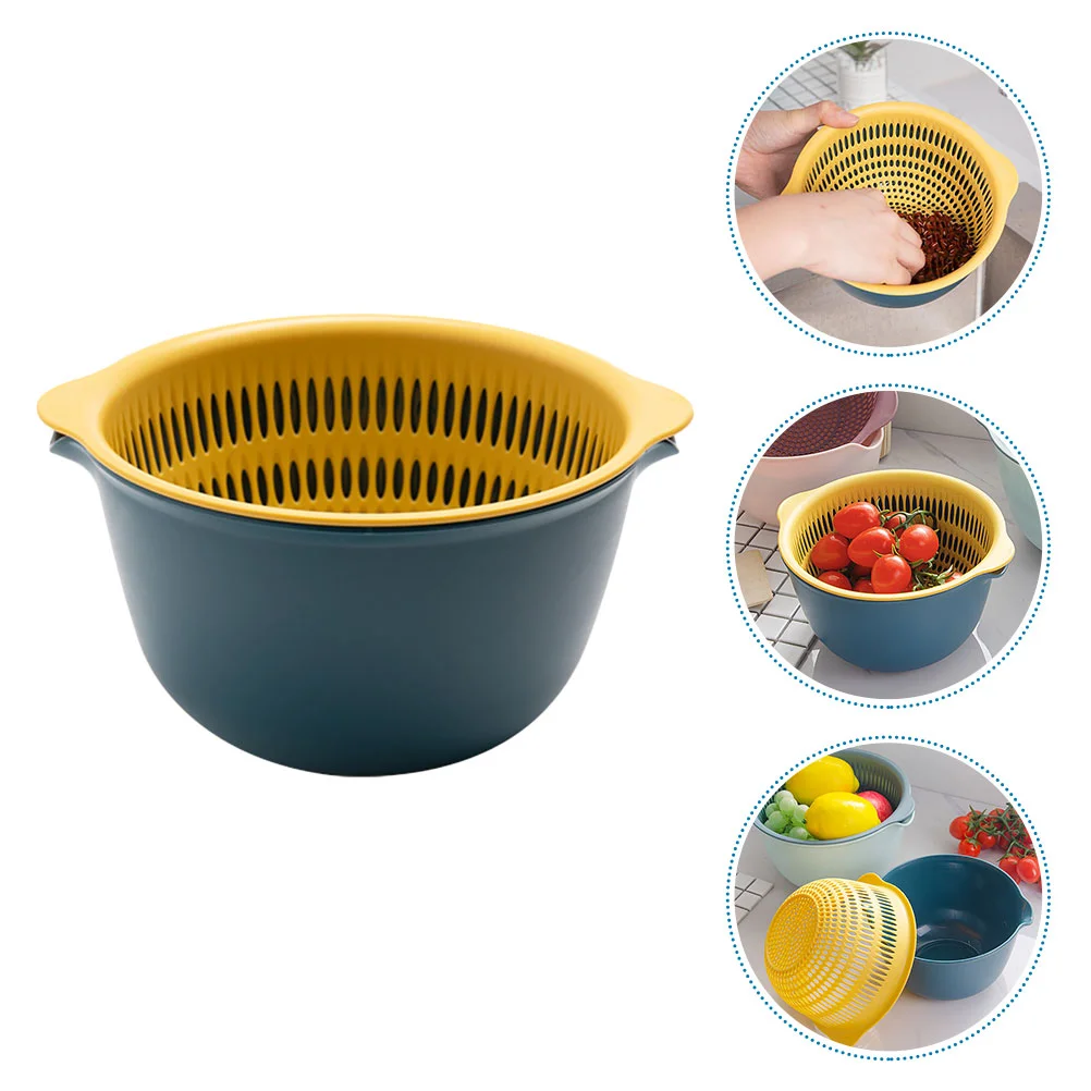 

Strainer Bowl Colander Basket Washing Fruit Kitchen Vegetable Drain Wash Rice Berry Pasta Colanders Collander Draining Strainers