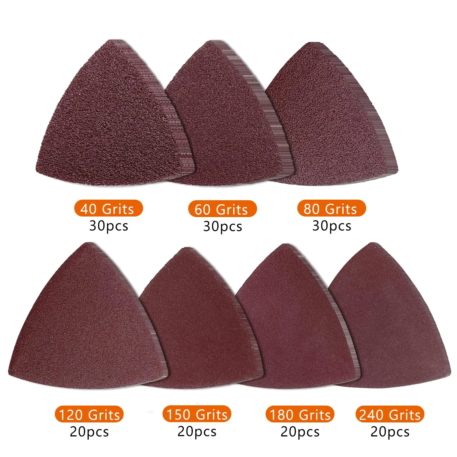 Треугольная наждачная бумага 80X80 мм 170 шт. шлифовальные диски с липучками в