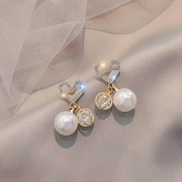 trendy s925 silver drop earrings for women korean fashion copper tassel exquisite dangle earring female elegant jewelry gift