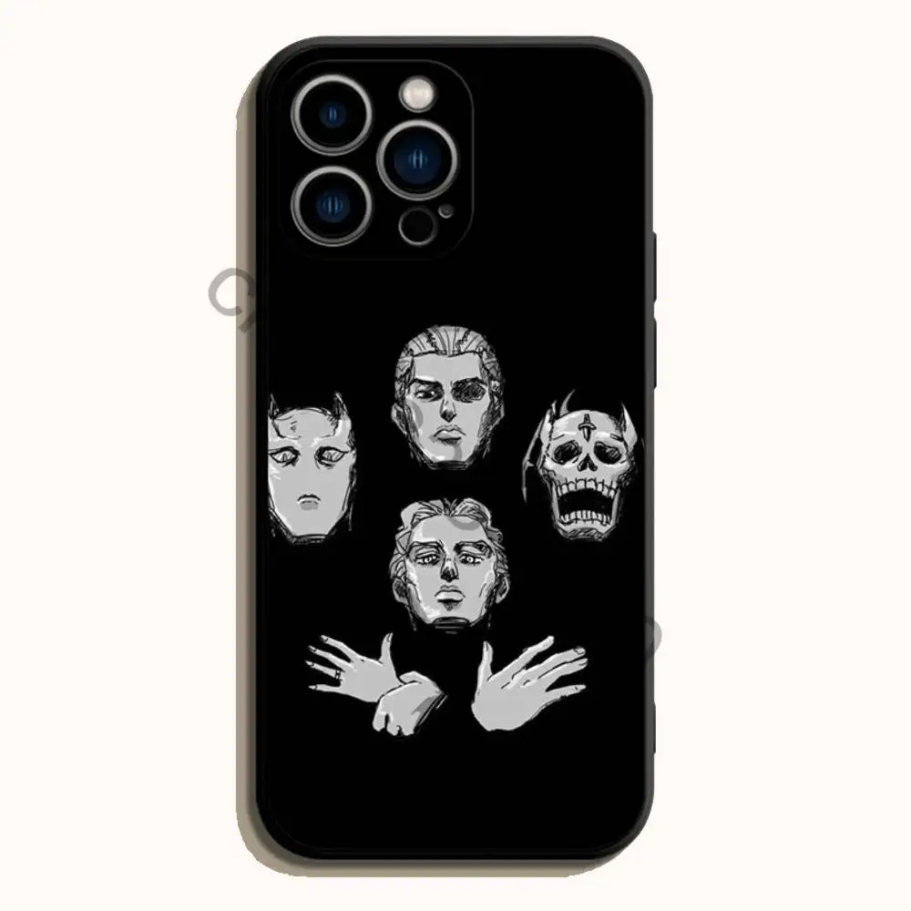 Фото Чехол J-JOJO из мягкого черного ТПУ для iPhone 17 16 15 14 13 12 11 Pro Max Mini Plus E с принтом №5