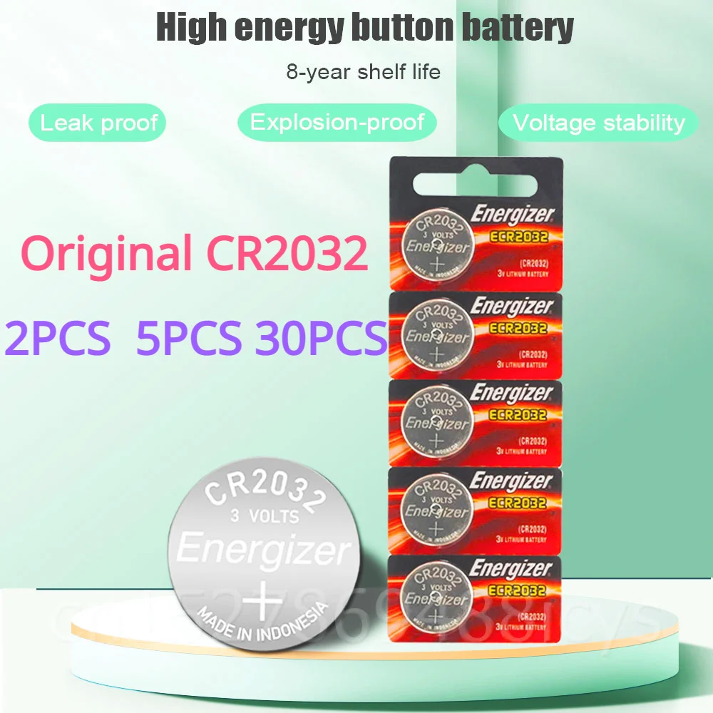 2/5/30PCS CR2032 CR 2032 3V  Lithium Battery for Watch Toy Calculator Control DL2032 ECR2032 BR2032 Button Coin Car Remote Cell