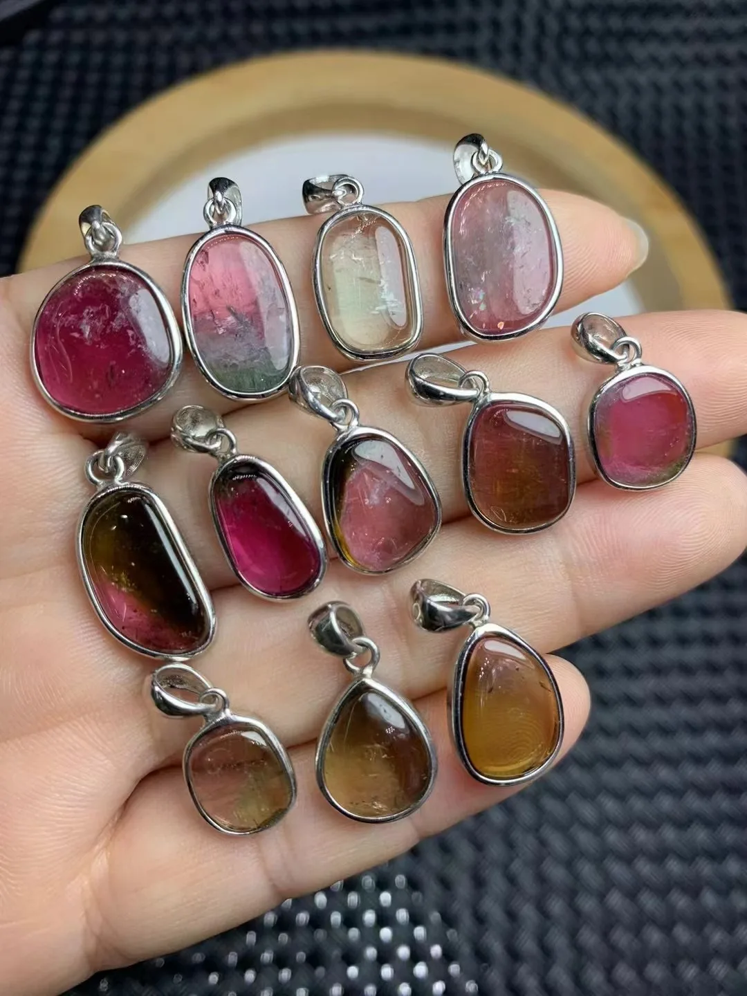 Цельная Серебряная Пряжка Unit 925 хорошего качества натуральный арбуз турмалин