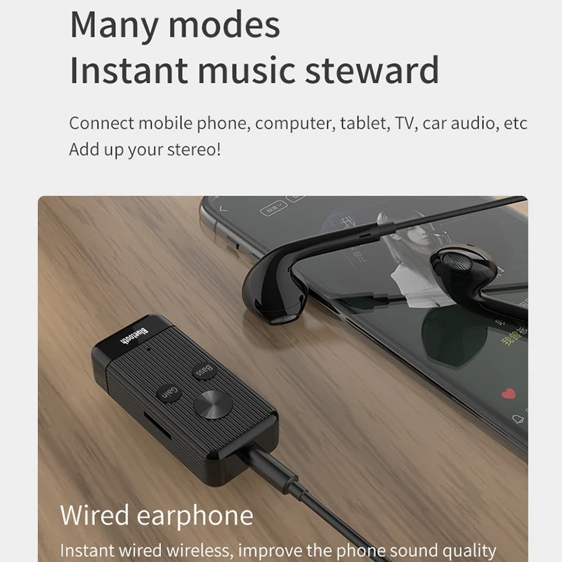 X8 HIFI Bluetooth-приемник AUX Bluetooth-адаптер 5 0 для проводных колонок/наушников/домашних