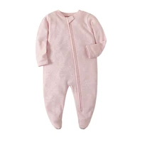 summer newborn infant baby clothes zipper cute toddler jumpsuits boys girls long sleeve cotton bodysuits outfits