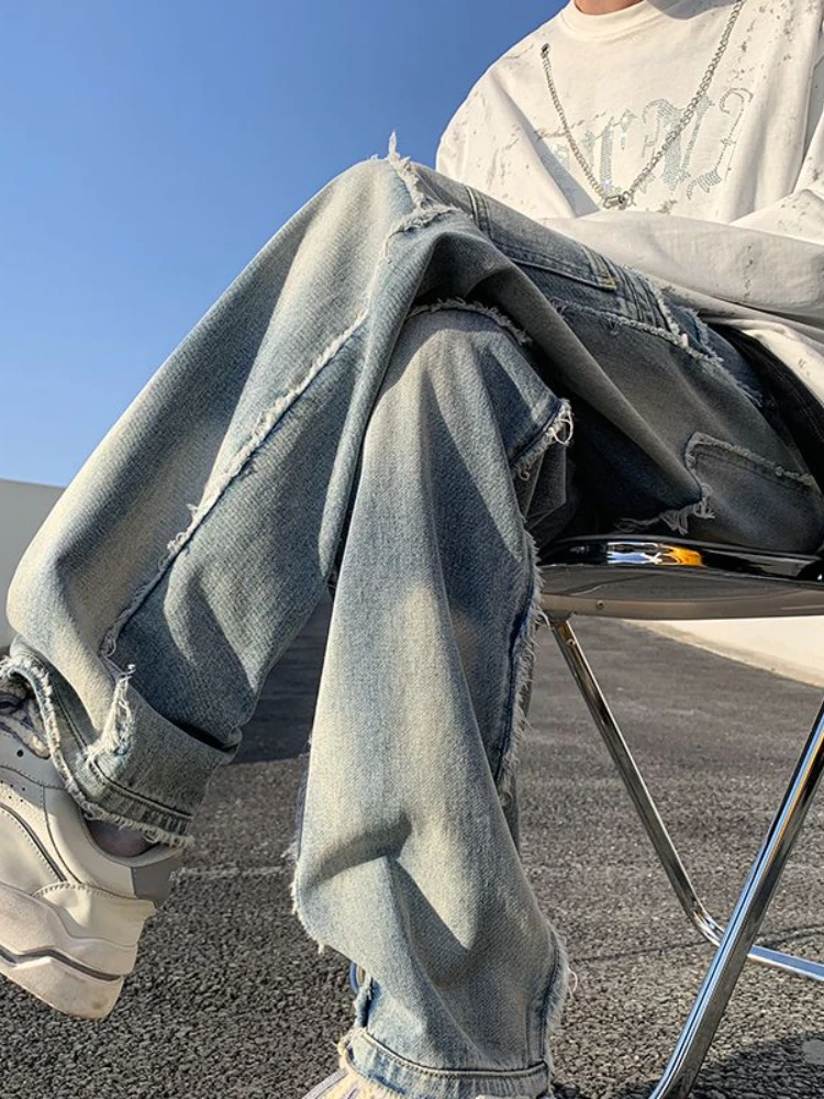 WeiYao Baggy Jeans Women High Waisted Cargo Pants y2k Streetwear 2023 Korean Fashion Long Summer Denim Trousers Female