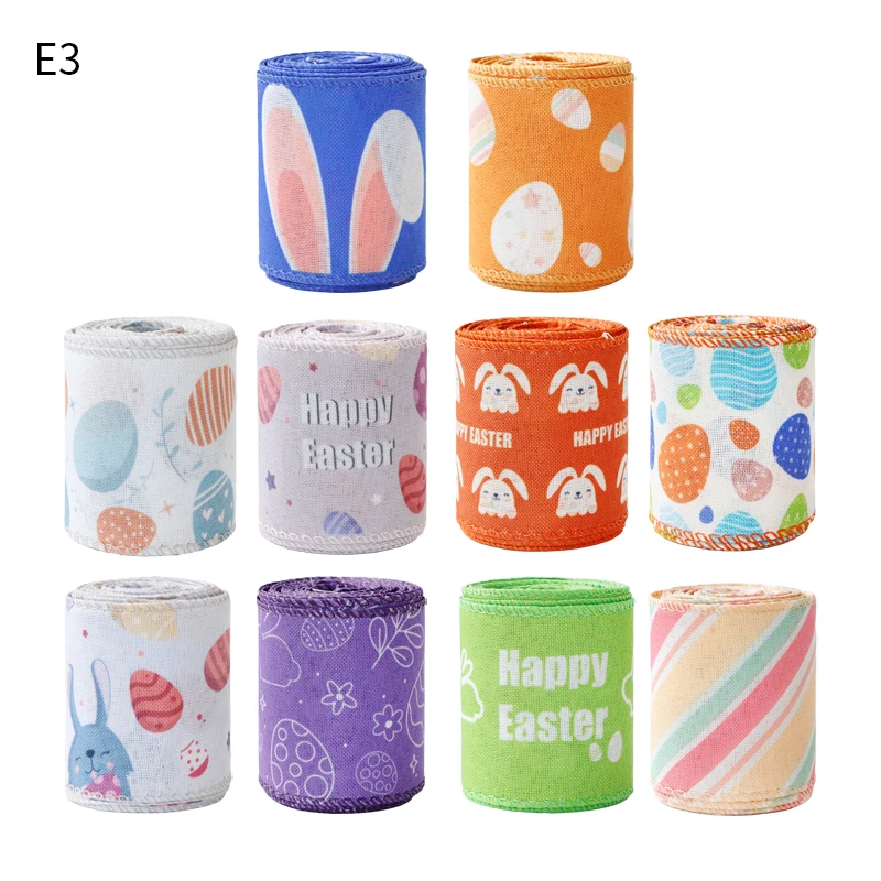 6-ярдовая Пасхальная Тканевая Лента С Краями - Весенняя Декоративная Подарочная
