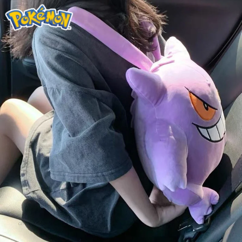 

Pokemon Gengar Plush Shoulder Bag Anime Toys Backpack Y2k Men Women Schoolbag Soft Fluzzy Doll Handbags Japan Children's Gifts