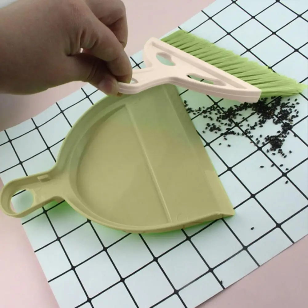 1 компл. маленькая веник совок эргономичный дизайн брикет с мягкой щетиной