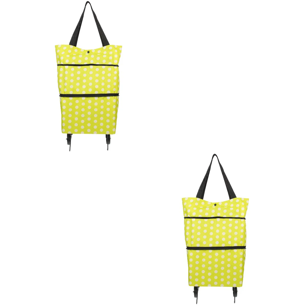 

2pcs Household Storage Handheld Bag Practical Shopping Cart Bag Versatile Trolley with Wheels