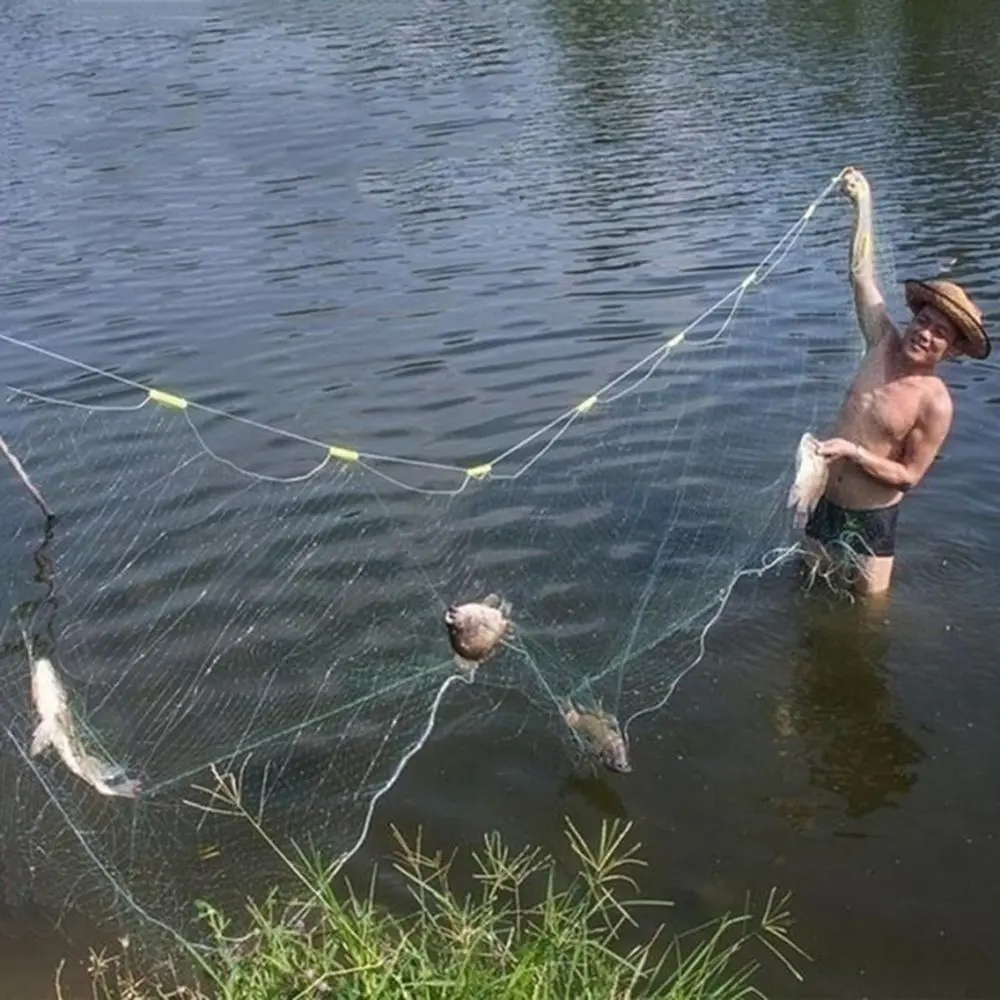 Совершенно новинка для ручного литья нейлон прочный материал ловушка рыбы