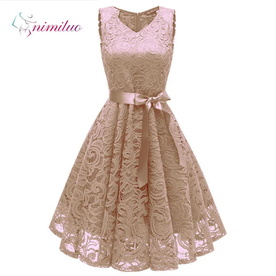 2020 Spring and Summer Bridesmaid Evening Dress Hot Selling V-neck Sexy Expandable Lace Women's Dress