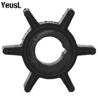water pump impeller black rubber for tohatsumercurysierra 22 53 5456hp outboard motor 6 blades boat parts accessories