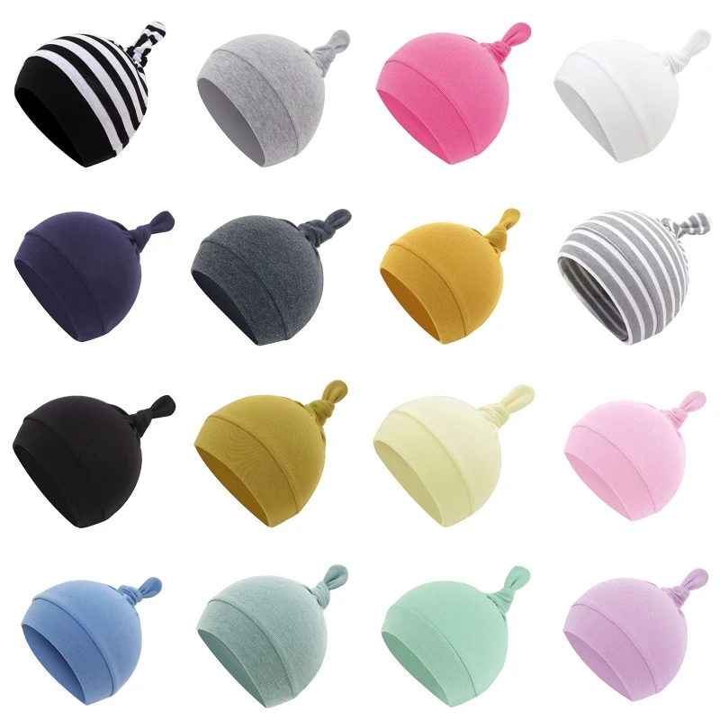 

Baby Soft Cotton Hat Nightcap Newborn Infant Cute Tail Knot Beanie Bonnet G2AE