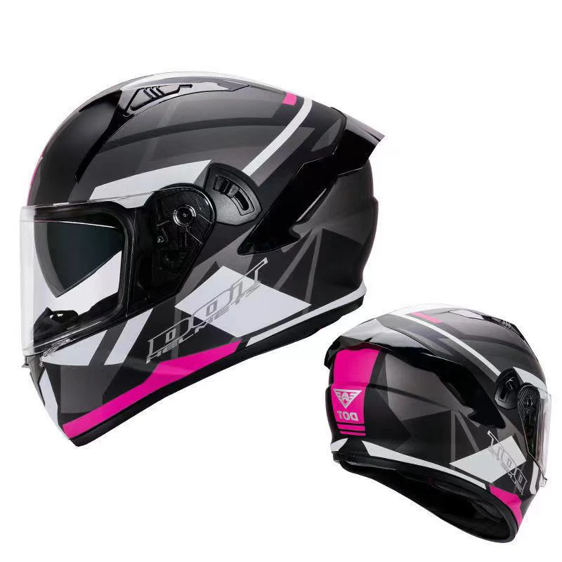 Double lens full face motorcycle helmet male and female double shade cross country adult four seasons available enlarge