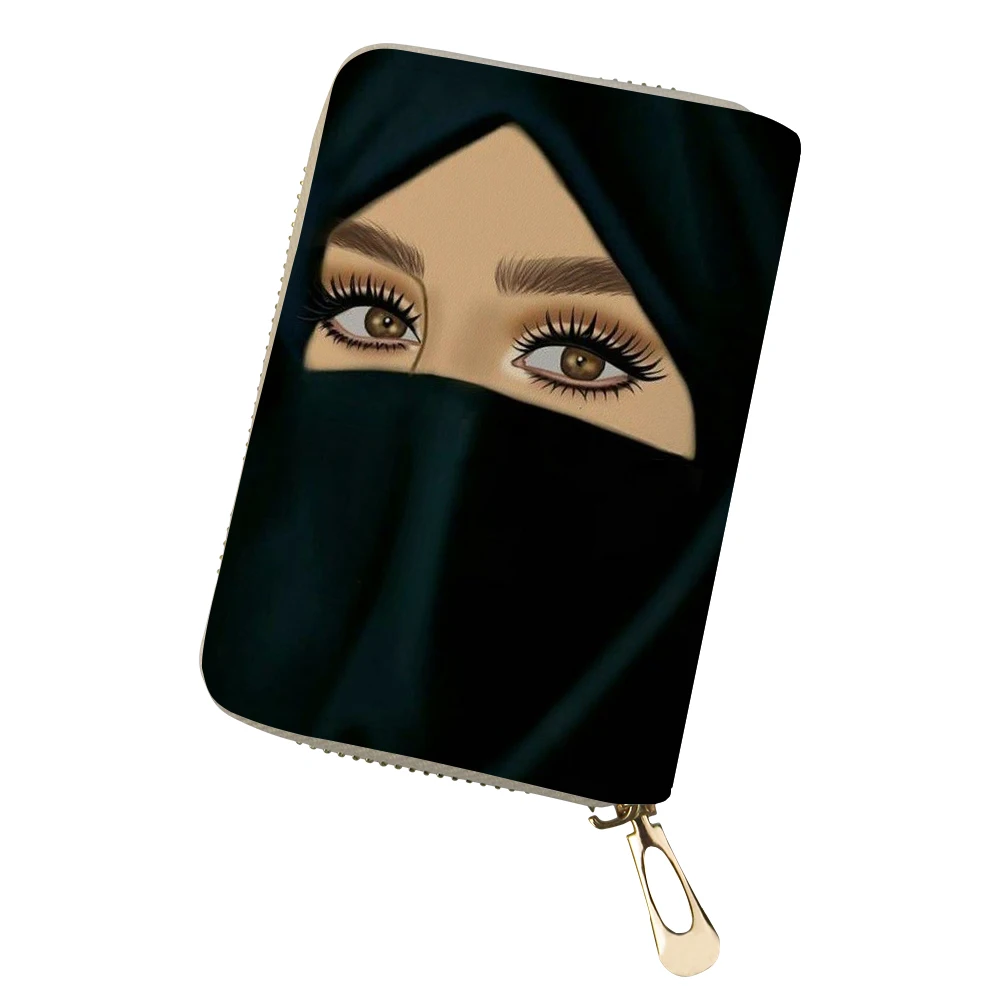 ADVOCATOR Muslim Islamic Girl Women's Card Bag Waterproof Pocket Case Card Clip Customized Small Zipper Wallet Free Shipping