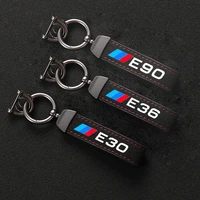 for bmw e30 e34 e36 e39 e46 e60 e61 e84 e87 e90 lanyard for keys car accessories key chain keyrings premium leather gift