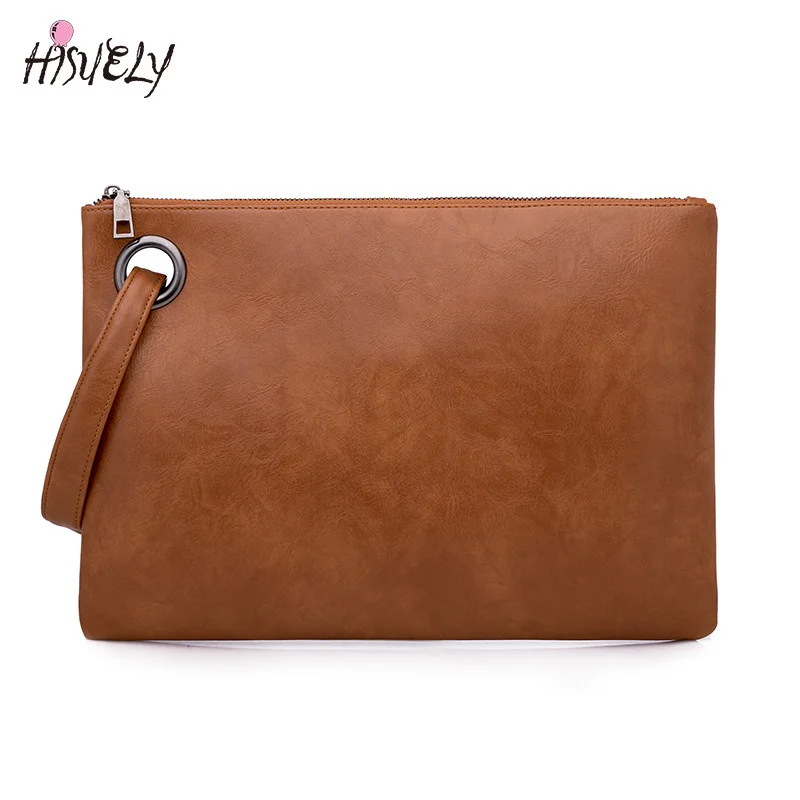 

Hot Sale Solid Handbag Women's Clutch Bag Leather Women Envelope Bag Zipper Evening Bag Female Clutches Handbag