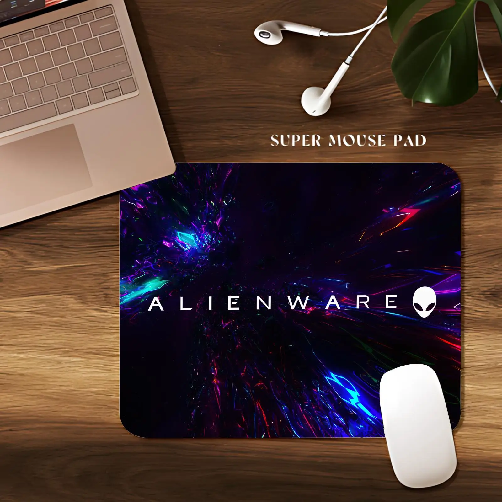 Фото Коврик для мыши Alienware, мультяшный, резиновый, маленький, для настольного компьютера, офиса, клавиатуры, киберспорта, игр ROG №3