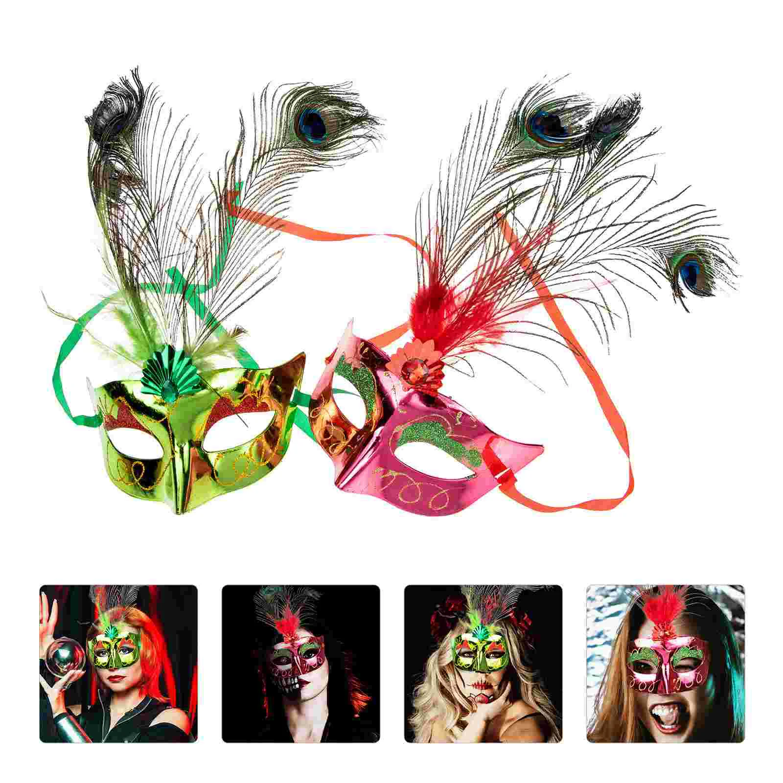

Masquerade Partyplumagehalfcosplay Promfancy Dress Costume Venetian Face Carnival Forsupplies Men Facemasks Prop Photography Man