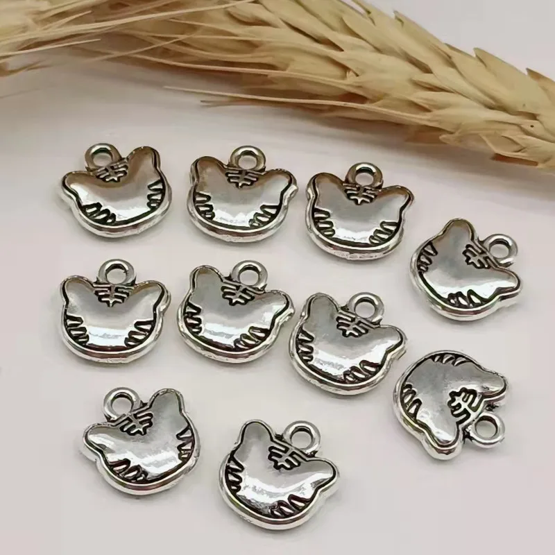 

20pcs11x10mm Antique Silver Color Tiger Charms Pendant For Jewelry Making DIY Jewelry Findings charms for jewelry making