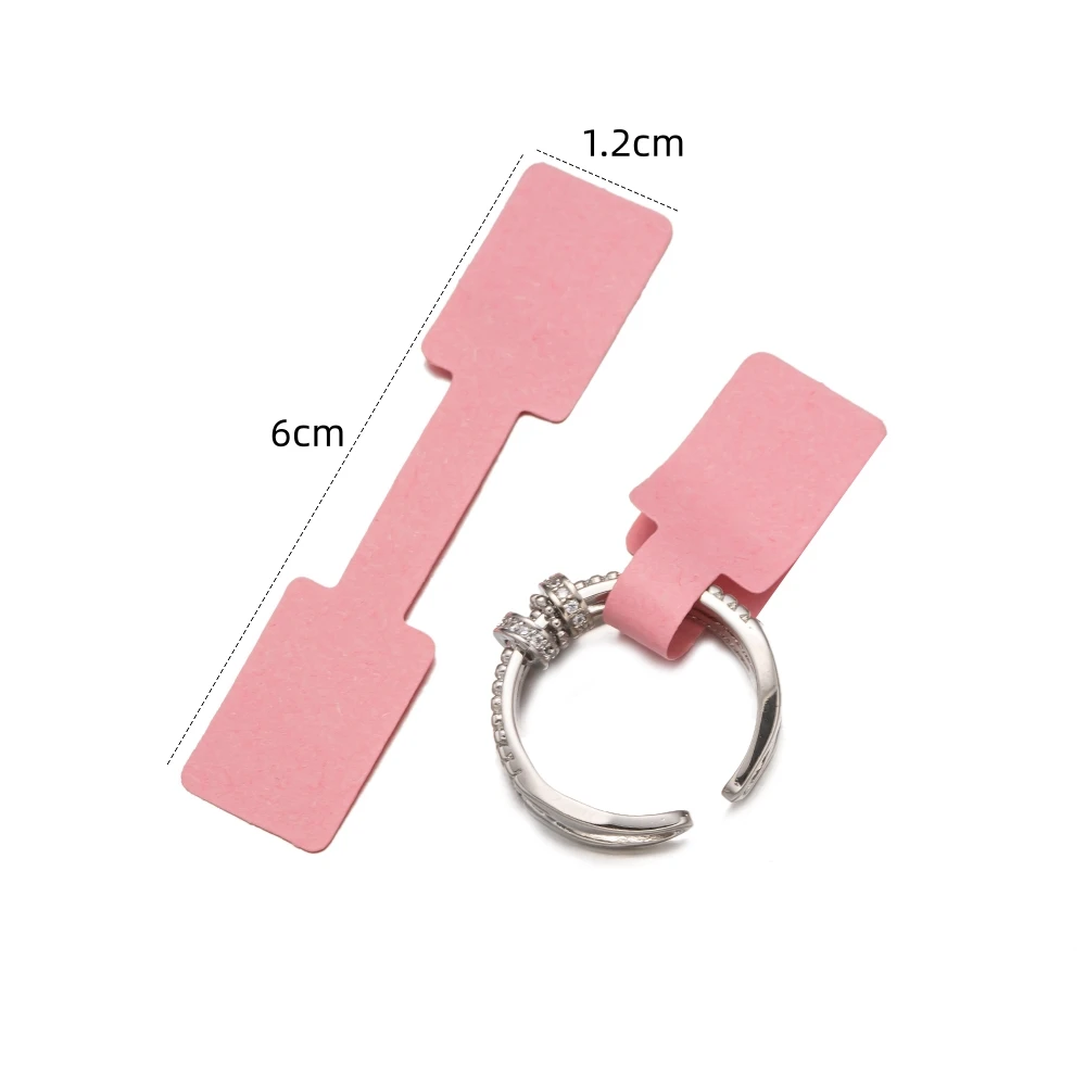 Бланковые ценники для ювелирных изделий из бумаги, коричневые, 100 шт.