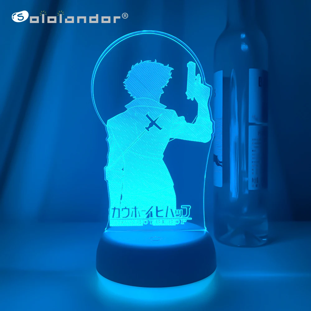 

Anime Led Light Cowboy Bebop Spike for Bedroom Decor Night Light Kids Children Birthday Gift Manga Cowboy Bebop 3d Lamp Bedside