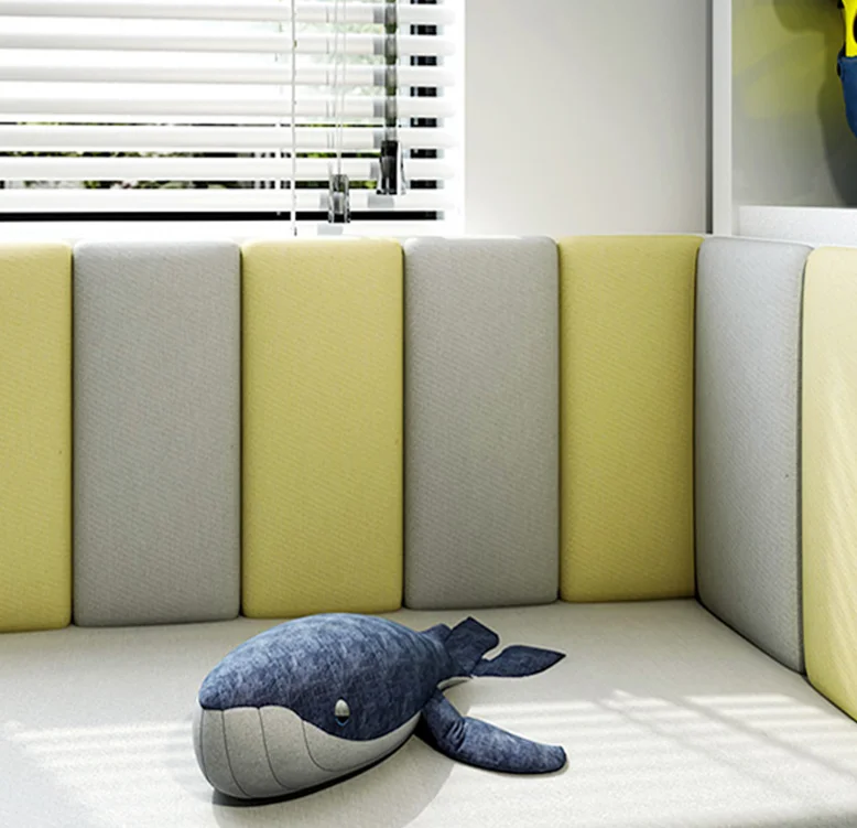 

Simple tatami bedside board technology cloth soft bag sticker