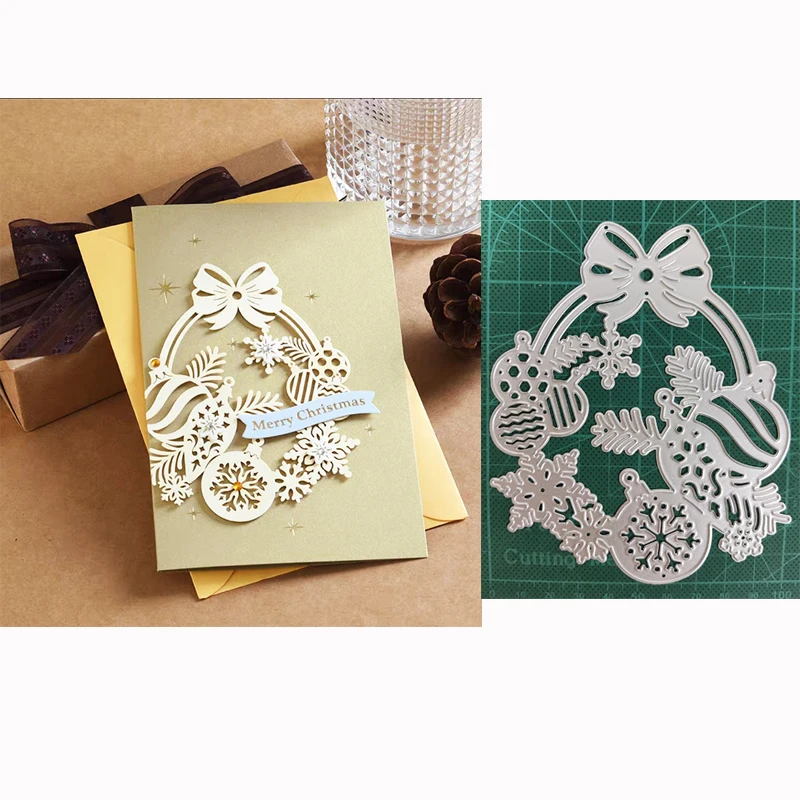 New Christmas Bow Tie Metal Cutting Dies Christmas Snowflake Card Art Die DIY Handmade Scrapbooking Stamp Die Cut