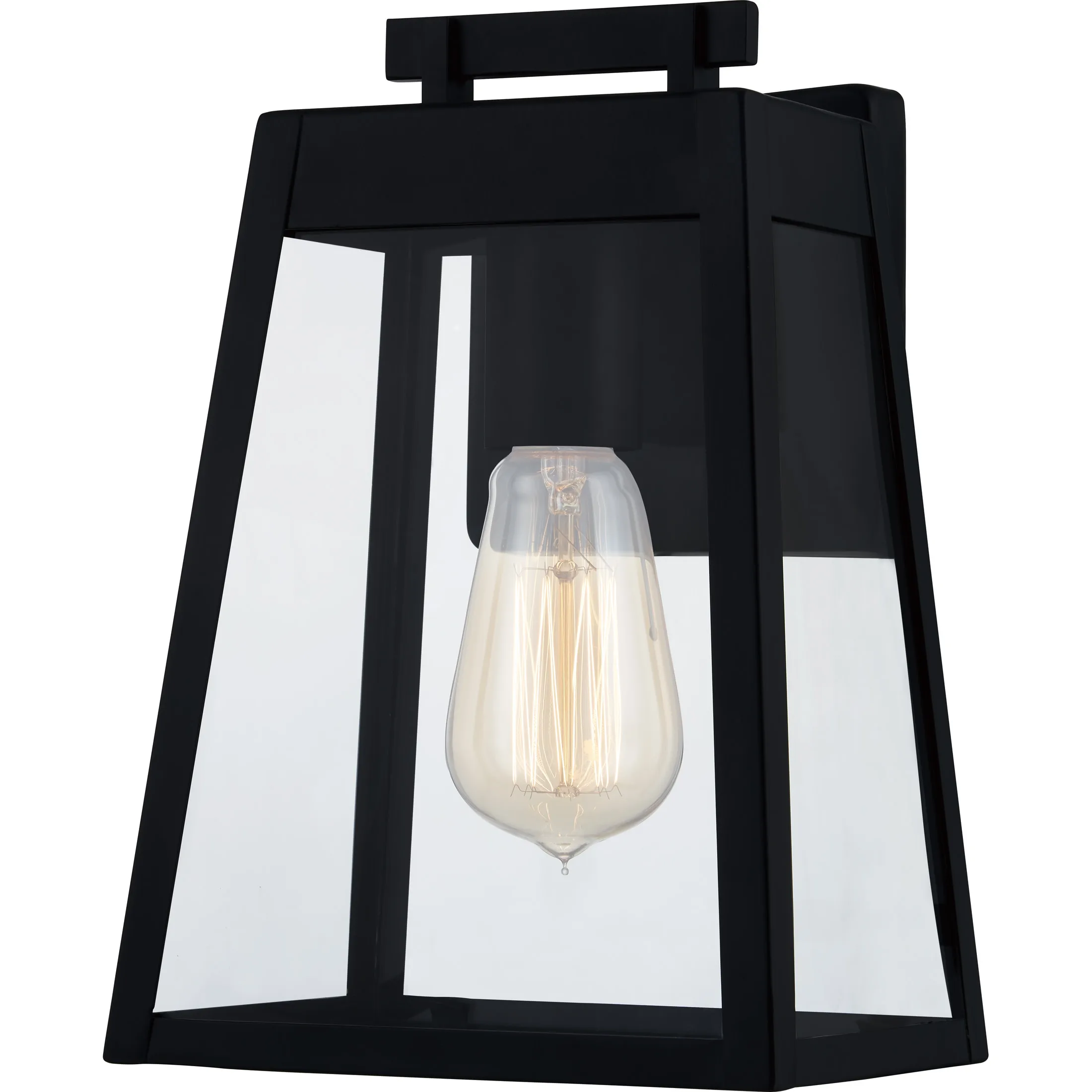 Kenley 1-Light Matte Black Outdoor Wall Lantern