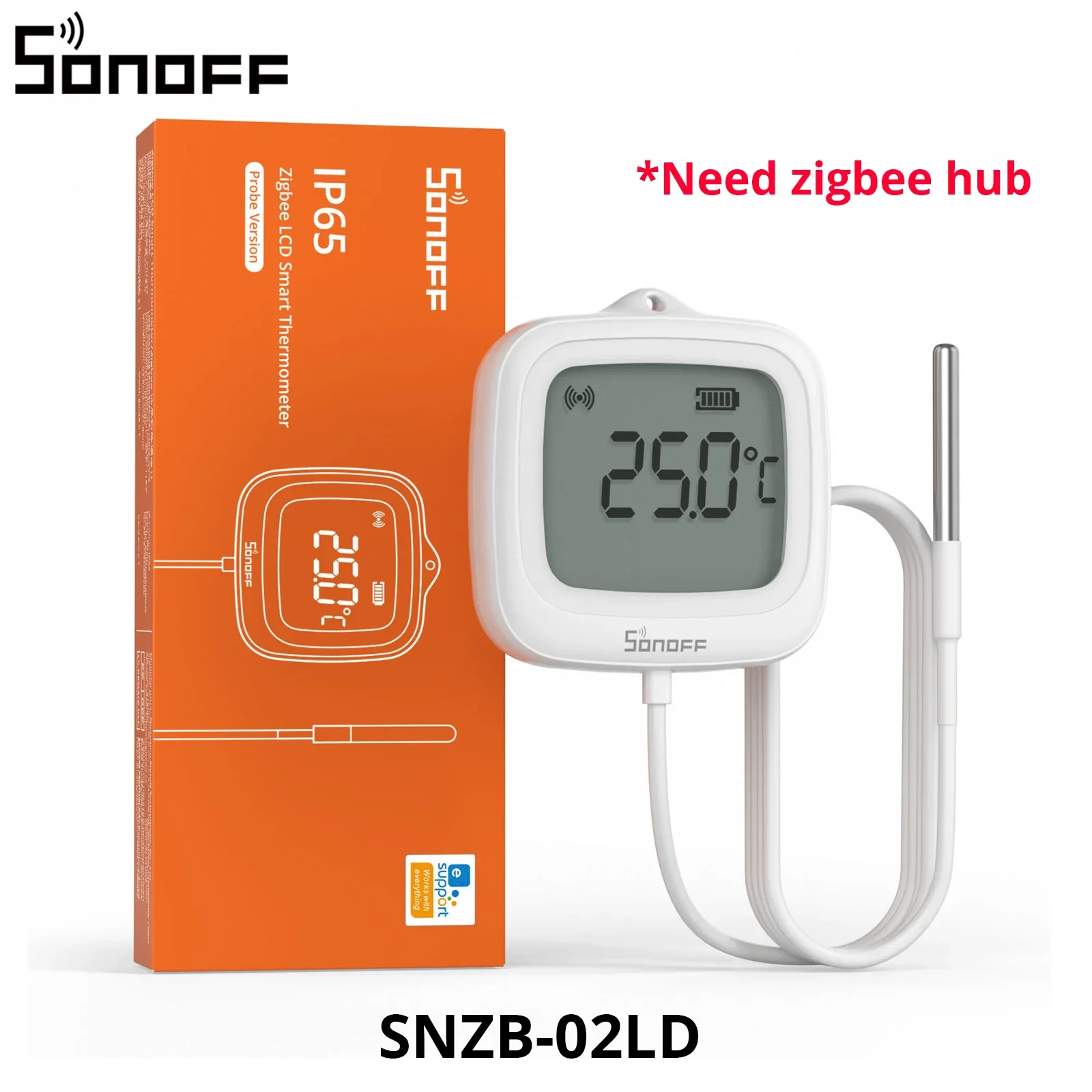 

SONOFF SNZB-02LD Умный термометр с зондом