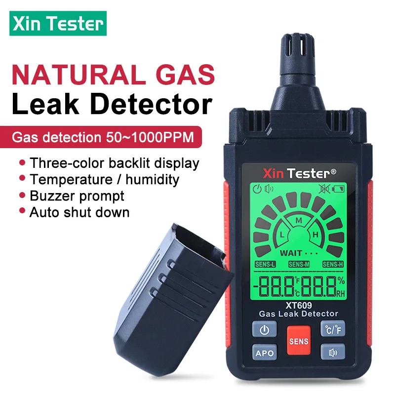 

Xin Tester XT609 анализатор метана, детектор горючих газов, порт, тестер утечки легковоспламеняющегося природного газа 50-1000ppm