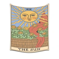 tarot tapestry sun wall hanging mysterious medieval europe divination tapiz room trippy bedroom decor aesthetic home tapisserie